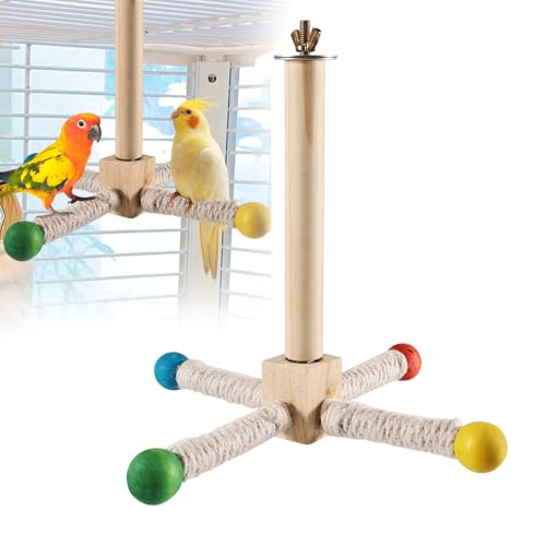 Vogelspielzeug 360 Drehbares Vogel Spielzeug Hängende Spielständer für Vogelkäfige Wellensittich Zubehör Geeignet für Papageien Sittiche Vögel Zimmervolieren