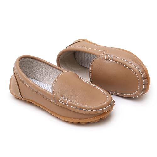 Image of RVROVIC Kids Girls Boys Slip-on Loafers Oxford PU Leather Flats Shoes(Toddler /Little Kid)