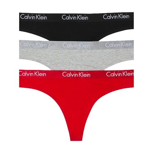 Image of Calvin Klein Women's Motive Cotton Multipack Thong Panty
