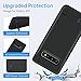 Fey Battery Case for Galaxy S10, 6000mAh Rechargeable Batteri Charging Cases for Samsung Galaxy S10 External Backup Power Bank Charger Cover, Extended Your Phone Life Black