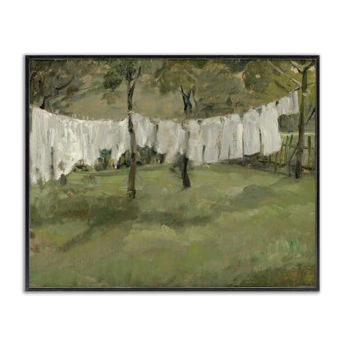 'Abstract Country Clothesline Scene'| Framed Giclee Art
