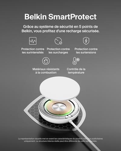 Belkin BoostCharge Pro Socle de recharge aimanté Qi2 - vue 8