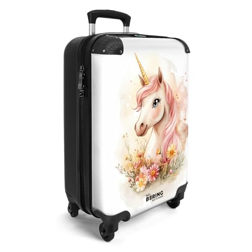 NoBoringSuitcases.com® Handgepäckskoffer Kinder 55x35x20 cm Reisekoffer Kinderkoffer 4 Rollen Leicht Koffer Cabin Trolley Hartschalenkoffer Kind Einhorn - Mähne - Rosa NoBoringSuitcases.com® Handgepäckskoffer Kinder 55x35x20 cm Reisekoffer Kinderkoffer 4 Rollen Leicht Koffer Cabin Trolley Hartschalenkoffer Kind Einhorn - Mähne - Rosa