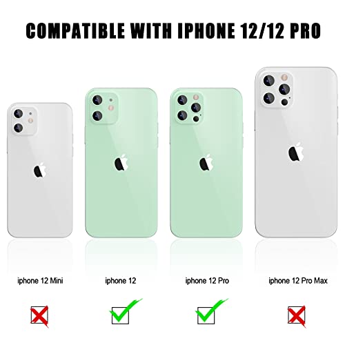 Anuck Case For Iphone 12 Case, For Iphone 12 Pro Case, Crystal Clear Heavy Duty Defender Phone Case 3 Layer Shockproof Full-Body Protective Case Hard Pc Shell & Soft Tpu Bumper Cover 6.1'' - Clear #TOP6