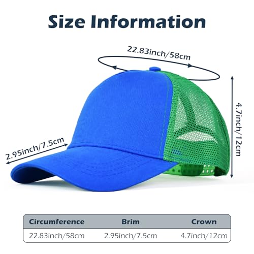 Image of 5 Pack Sublimation Blank Trucker Hats, Mesh Baseball Caps Bulk for DIY Crafting Snapback Plain Hat, Assorted Colors