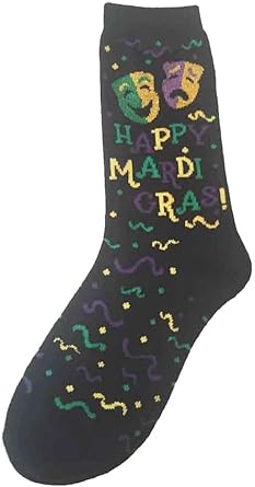 Mardi Gras Comedy Tragedy Womens Novelty sock
