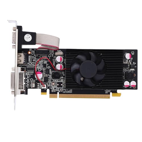 GT 610 GDDR3 Scheda Grafica a Profilo 1000MHz X16 Ventola di Raffreddamento Silenzioso Output pc di Base di Giochi di Gioco pci-express 2.0 1 GB basso dvi hdmi