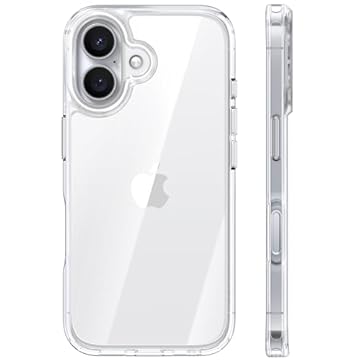 TORRAS Capa ultra transparente para iPhone 16 [NO.1 tecnologia anti-amarela] [proteção militar de 3 metros] Capa fina para capa de 16 - transparente