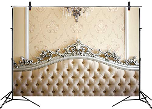 LB Headboard Backdrop for Photography 7x5ft Boudoir Bed Pregnant Woman Baby Shower Photo