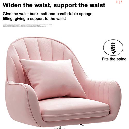 Chaise de jeu en velours pivotante avec support ergonomique milieu du dos réglable - 4