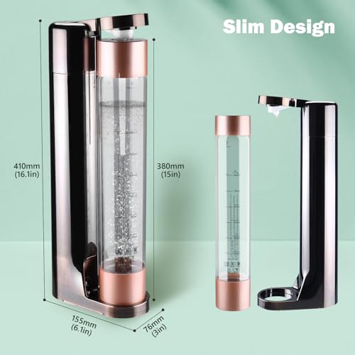 spoonlemon Soda Maker, Sparkling Water Maker with 800ml BPA Free Bottle, Soda Streaming Machine for Juice and Cocktail Drink, Compatible with Any Screw-in 60L CO2 Exchange Carbonator (NOT Included) - Thumbnail 4