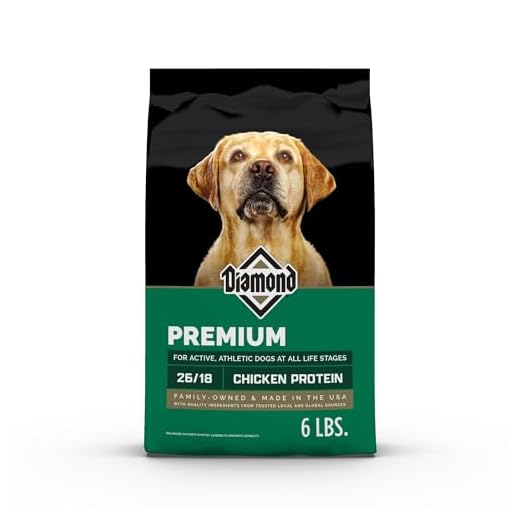 Diamond Premium All Life Stages Dry Dog Food 26/18 for Active, Athletic & Sporting Dogs 6lb Bag