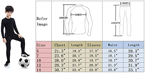Youth Boys Compression Baseball Shirts & Pants Long Sleeve Athletic Shirts Football Pants Hockey Sports Leggings Set #TOP5