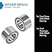 TRQ Front Wheel Bearing Set Compatible with 2007-2012 Dodge Caliber 2007-2017 Jeep Compass Patriot 2008-2015 Mitsubishi Lancer 2007-2016 Outlander 2011-2016 Outlander Sport