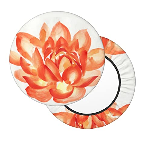 Florals Round Bar Stool Covers,Washable Soft Bar Stool Cover Cushion Slipcover 14 Inch #TOP7