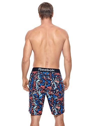 Reebok Men's Swimwear Venice 9" Jacquard E-Board UPF 50 Drawcord Swim Shorts3