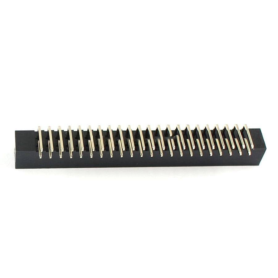 Generic 100 Pcs 2mm 2x22Pin 44 Pin Right Angle Male Shrouded IDC Box Header Connector