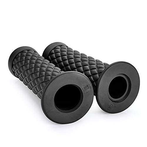 JenNiFer 25Mm Motorrad-Handlebar Hand Grip Black Cafe Racer Bubber Clubman Custom for Honda/Harley - Schwarz