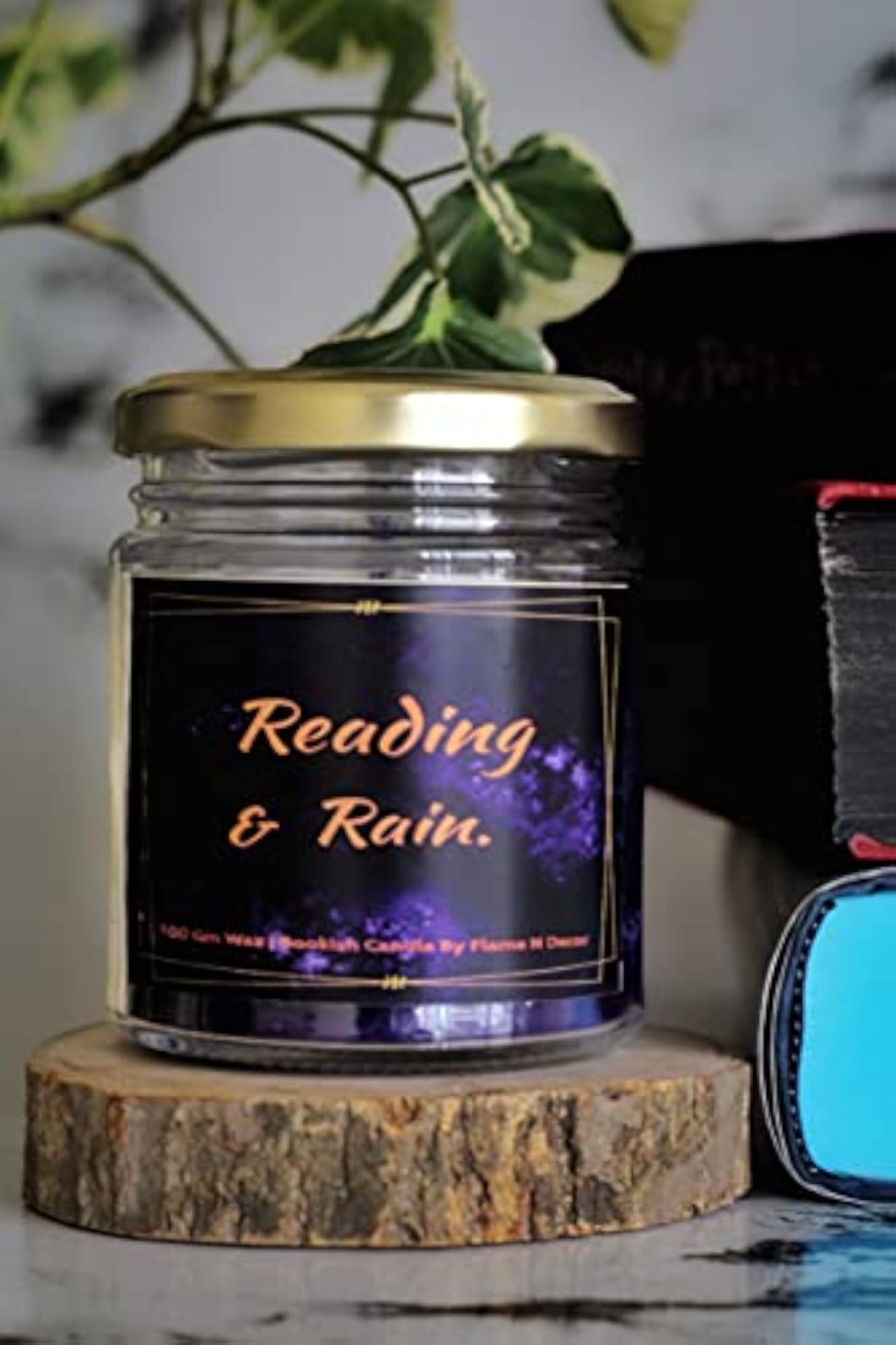 Bookish Candle, Reading & Rain Jar Candle