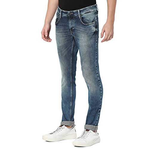 Image of Spykar Men's Slim Fit Low Rise Casual Jeans
