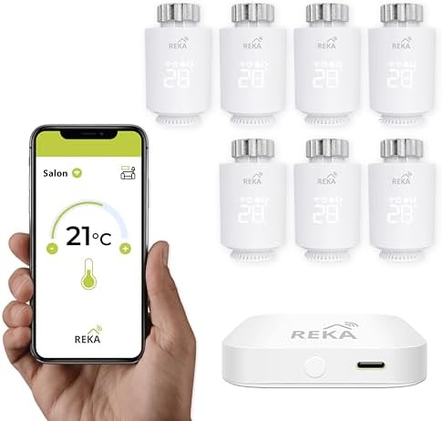 Tête Thermostatique Intelligente Connectée REKA - Contrôle Tempér...