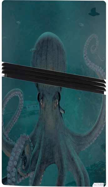 Skinit Decal Gaming Skin Compatible with PS5 Pro Bundle - Officially Licensed Giant Octopus by Vincent HIE Design
