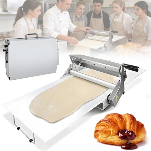 Laminadora de masa plegable con rodillo de repostería regulable 2