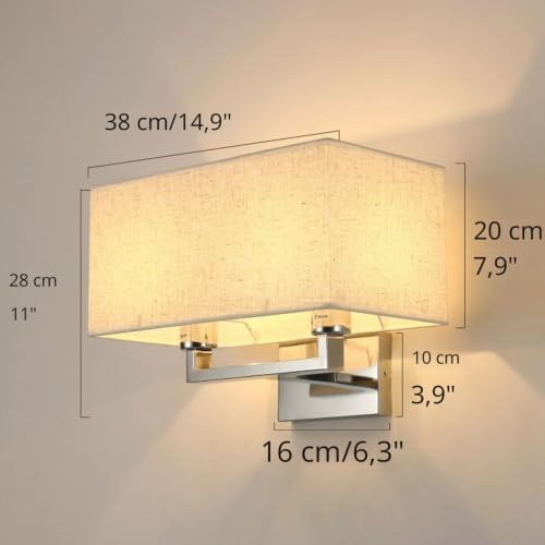 Apliques de pared de 2 luces interiores para iluminar escaleras 3
