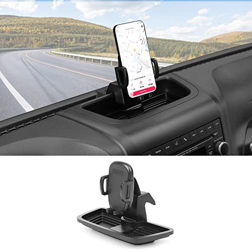 JeCar Phone Mount Holder Compatible with Jeep Wrangler JK & Unlimited 2012-2017 Dash Phone Mount with Storage Tray