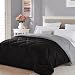 Seward Park Solid, Reversible Color Microfiber Comforter, Hypoallergenic Plush Microfiber Fill, Duvet Insert or Stand-Alone Comforter, Full/Queen, Black/Grey