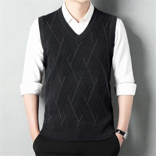 Men's Thickened Casual Sweater Tank Top Winter V-Neck Tank Top2