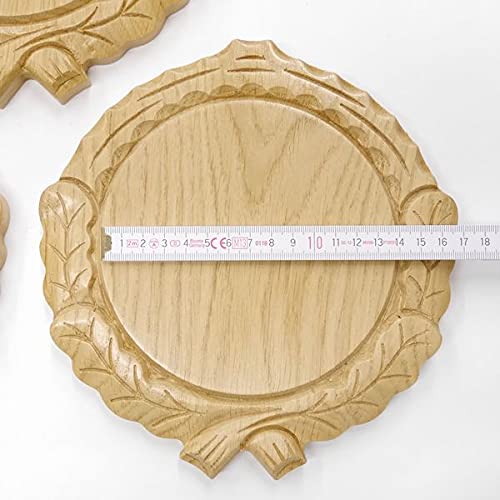 GTK 3 placas de cuña talladas de roble claro AF 14 cm con 3 hojas de roble, cubierta para cuñas, tabla de especias, placa para trofeos