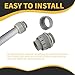 HDHAODA Conduit Connectors, 1-1/2 Inch Liquid Tight Connector NPT Non-Metallic for PVC Electrical Flexible Conduit Fittings, 180 Degree Straight, UL Listed for Home Outdoor Tubes Tools, Grey (2-Pack)