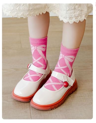 Toptim Girls' Casual Dress Socks Crew Length Kids Fashion Cotton Sock4