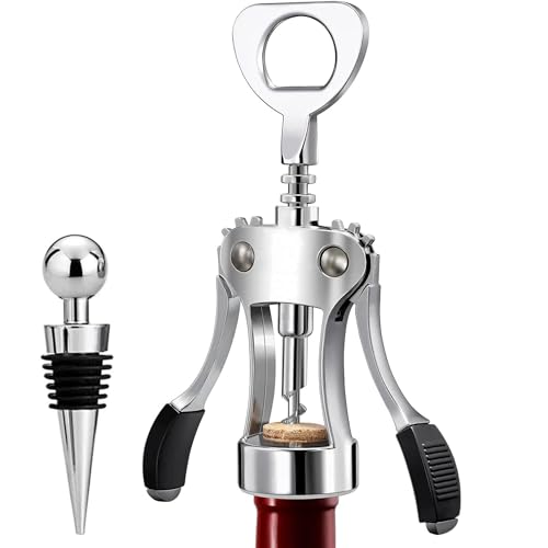 Wine Opener Wing Corkscrews Wine Bottle Openers Multifunctional Corks Beer Caps Remover for Bartender and Waiters Kitchen Bar Restaurant