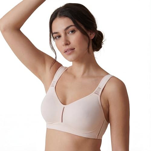 Selene, Sujetador Reductor para Mujer con Banda Anatómica, Sin Aros ni Relleno, con Tirantes Anchos de Confort, Colección Elvira, Color Rosa, Talla 100D