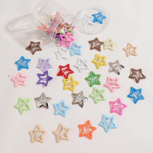 Drnytunk DRNY-HY01-3 Star Hair Accessories - 50Pcs Colorful Metal Non-Slip Snap Hair Clips And Barrettes thumb #3