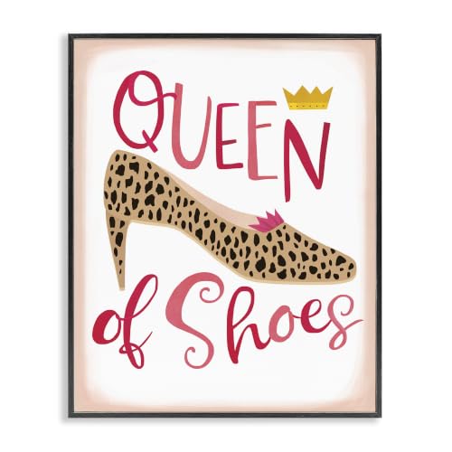 Queen of Shoes Leopard Glam Fashion, 16 x 20 Inch Framed Giclée Print