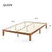 Mellow Naturalista Classic - 12 Inch Solid Wood Platform Bed with Wooden Slats, No Box Spring Needed, Easy Assembly, Queen, Pine