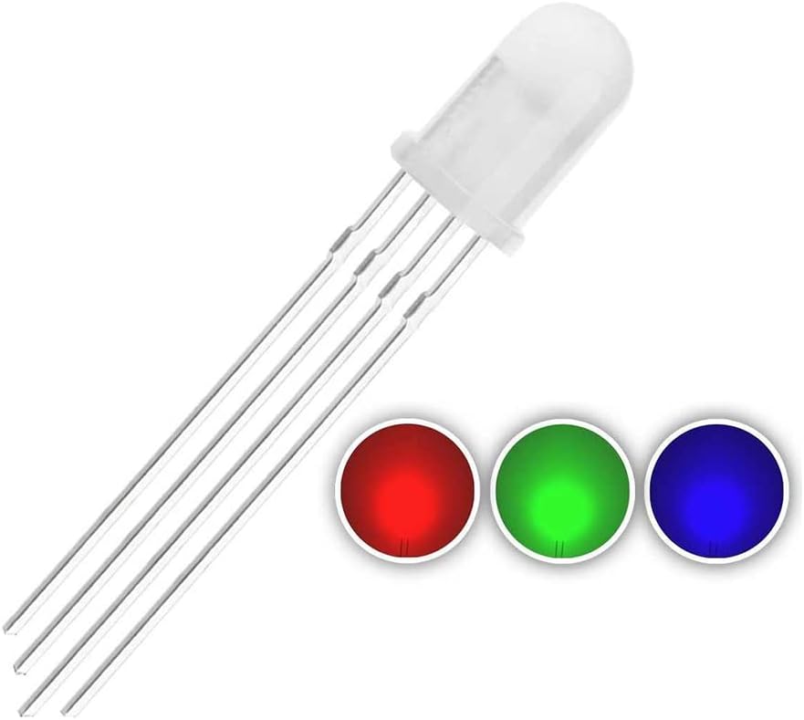 SANEC RGB Led 5mm Şeffaf Anot 4 Bacaklı Arduino Raspberry