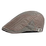 Tipo de artículo: boina Boina Sombreros Hombres Mujeres Primavera Verano Patchwork Visor Peaked Flat Cap Casual Duckbill Hat Pintor Boina Cap, Verde militar, Adjustable 55to60cm,