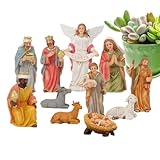 Magnete Rana Stampato in 3D,Religiöse Jesus Krippenfigur Krippe Haus Deko | Heilige Familie Krippenset Schreibtischdekoration,Für Schlafzimmer Schreibtisch Kamin Büro Kirche Schule Party Garten