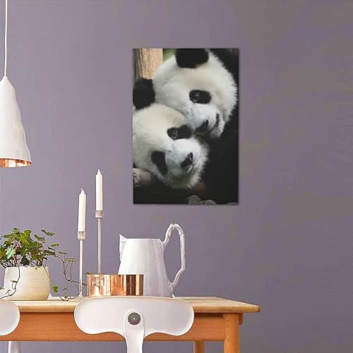 Peintures a theme nature panda ours OUSIKA deco murale 40x61 cm