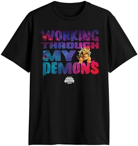 Nintendo Super Mario Galaxy Movie King Bowser Working Through My Demons T-Shirt image 4