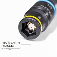 Klein Tools 32931M | 2‑in‑1 Flip‑Stecknuss‑Set metrisch | 8, 10 mm | Impact‑Rated Stahl mit Farbcode & Magnet | 1/4″ Antrieb – Ansicht 4