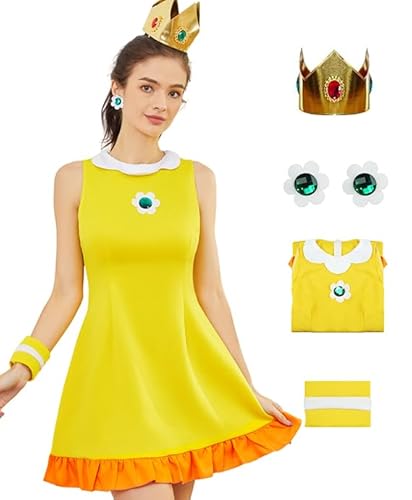 Poboola Women's Halloween Costume Princess Short Sleeve Tennis Sleeveless Cosplay Dress Classic Sport Outfit for Women XS