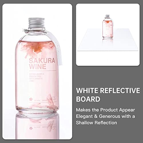Beiyang Acrylic Reflective Display Board For Product Photography, White & Black 12 X 12 Inch Reflector Boards For Product Table Top Photo Shooting, Reflection Photography Background Prop #TOP3