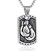 CXKEB Oro Plata Color Dominante Guantes De Boxeo Colgante Energy Dog Tag Collar para Hombres Boy Acero Inoxidable 24Inch Chain Jewelry