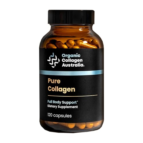 Organic Collagen Australia Pure Hydrolyzed Collagen Capsules Bioavailable for Skin Elasticity Hair Health and Joint Support Grass-Fed Pasture-Raised Paleo & Keto Friendly (120 Caps)