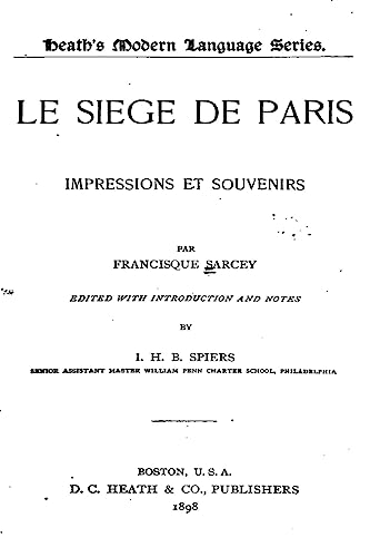 Le Siège de Paris (French Edition)